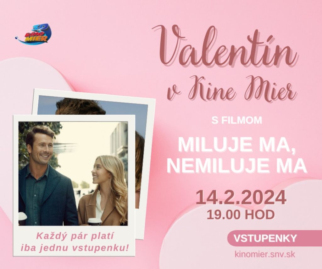 Obrázok podujatia Valentín v Kine Mier / Miluje ma, nemiluje ma