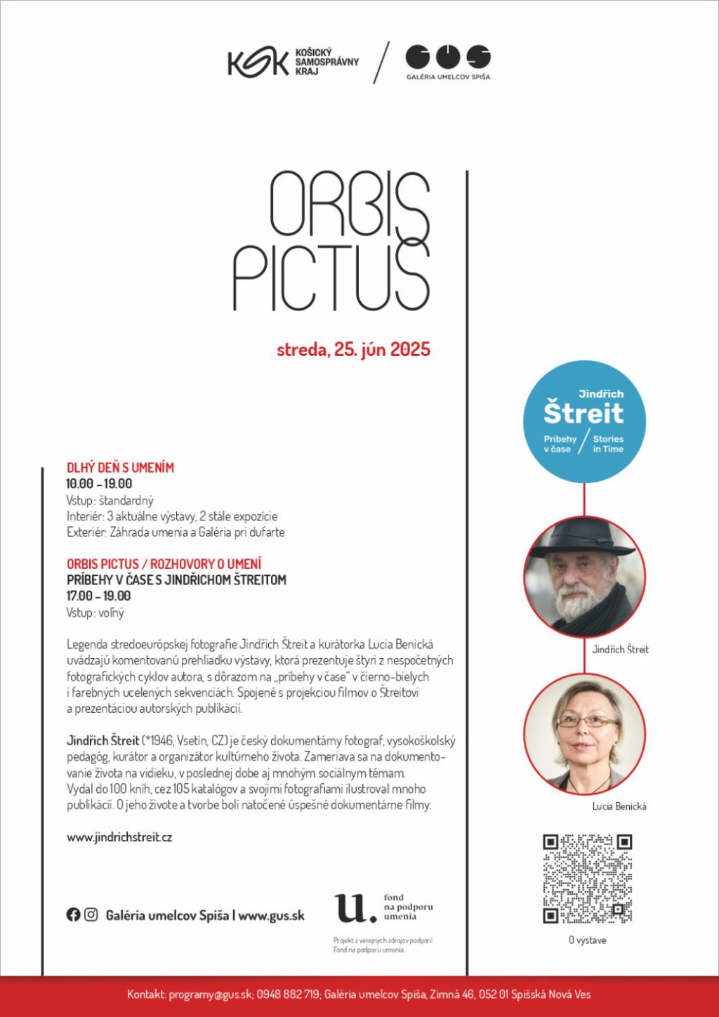 Obrázok podujatia Orbis Pictus / Rozhovory o umení: Jindřich Štreit a príbehy v čase