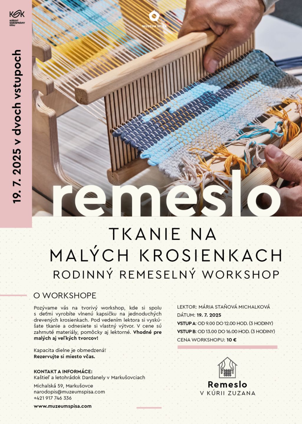 Obrázok podujatia Rodinný remeselný workshop: Tkanie na krosienkach