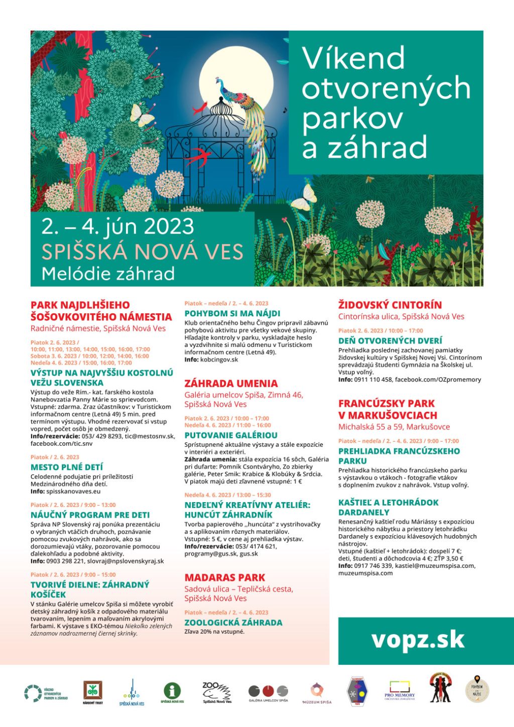 Víkend otvorených parkov a záhrad 2023 | spisskanovaves.eu